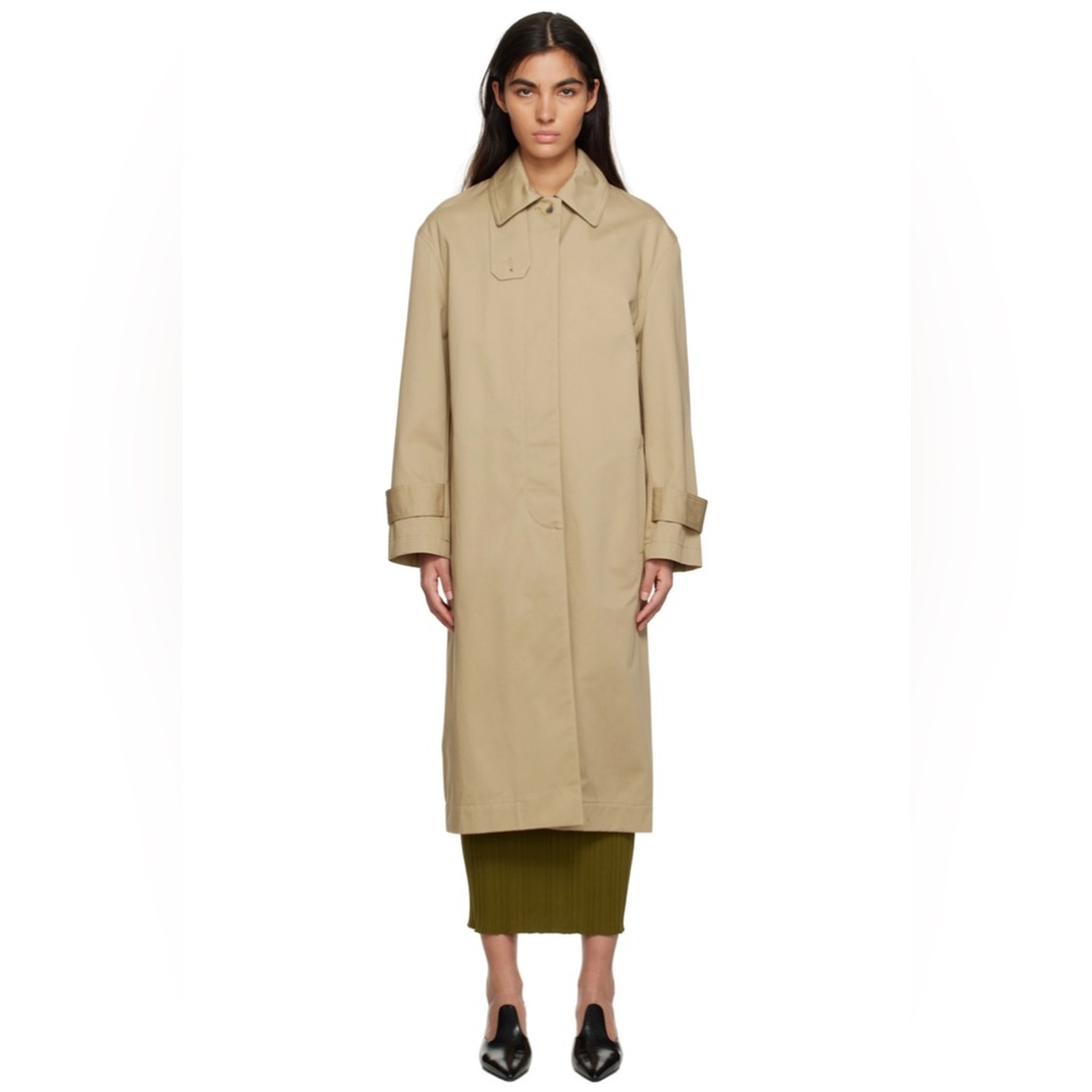 TOTEME Oversize Gabardine Car Coat/tTench size DK 32/XS altered for petite